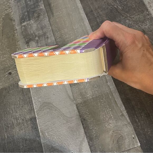 Ashland 'J' Initial Book / Bookend Colorful Geometric Diamond Pattern - Picture 8 of 11